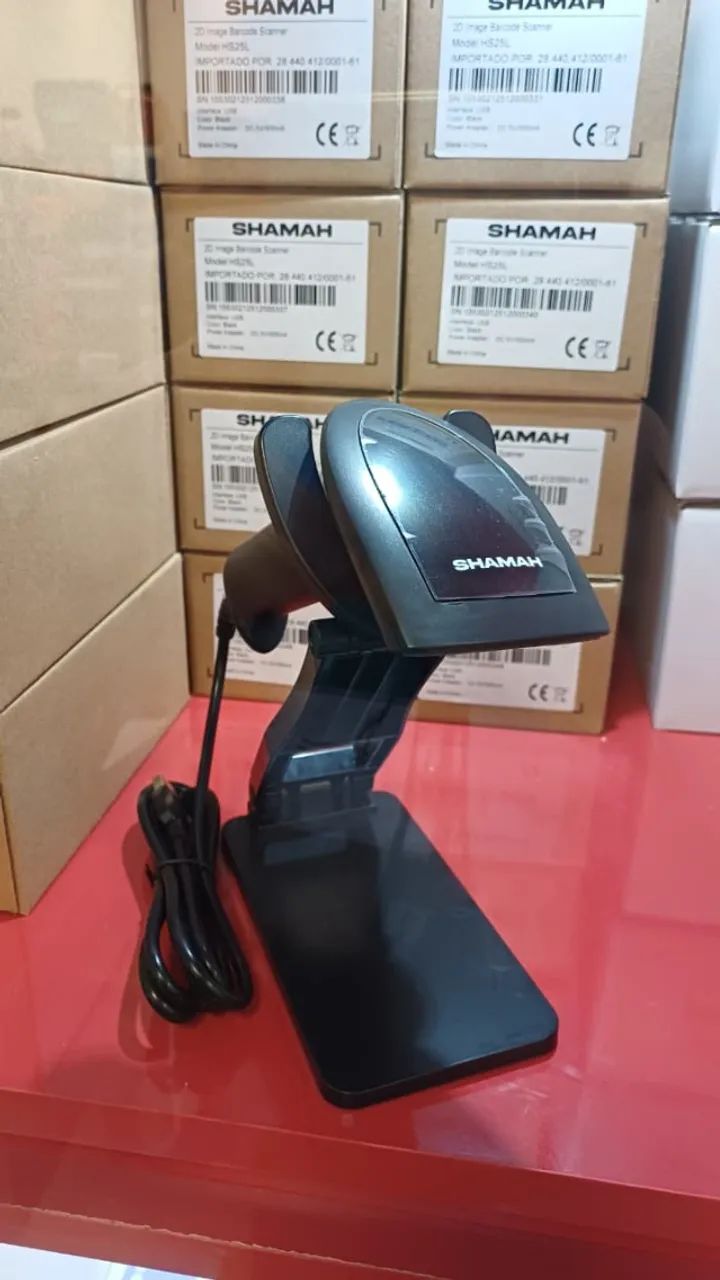 LEITOR CODIGO BARRA COM SUP 1D 2D QRCODE FUNÇÃO CONTINUA MARCA SHAMAH VENDAS ATACADO VRJ  - Foto 3