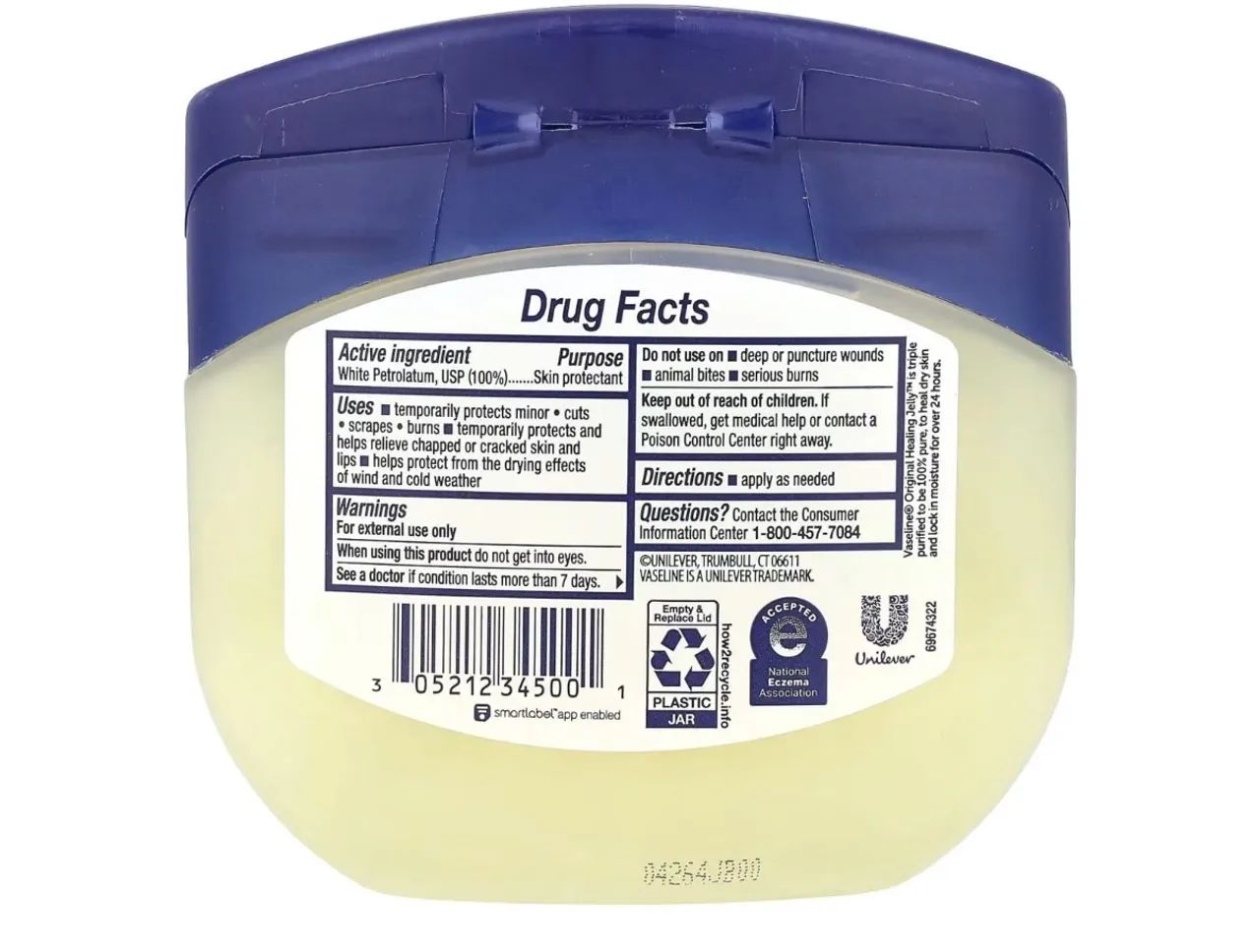 Vaseline original 100% white petrolatum healing jelly 368g - Foto 2