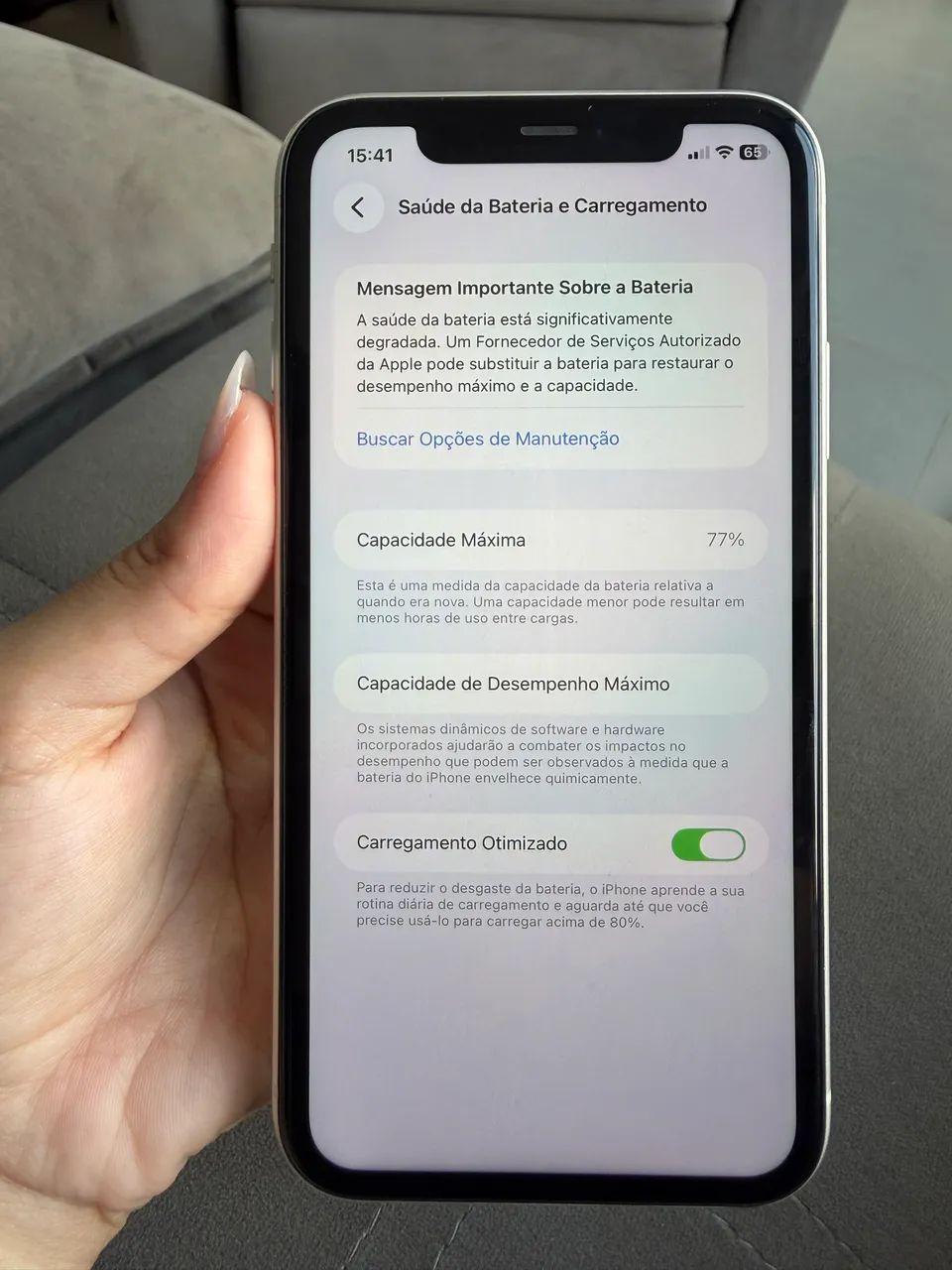 Vendo IPhone 11 128gb (branco) - Foto 4