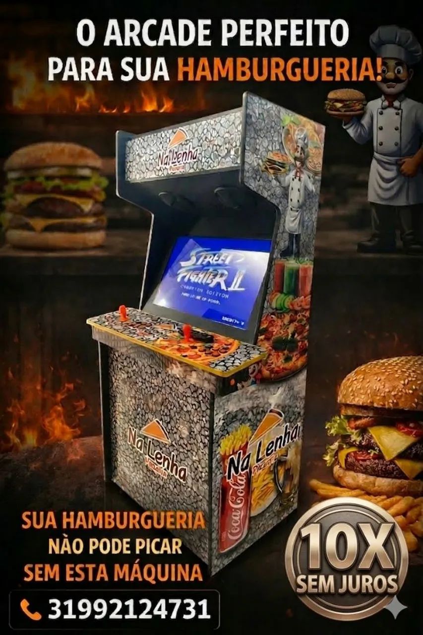 Fliperama Multijogos para seu comercio
