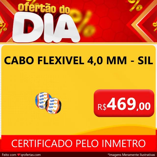 4,0 MM CABO FLEXIVEL SIL 750X COM 100 METROS  - Foto 3