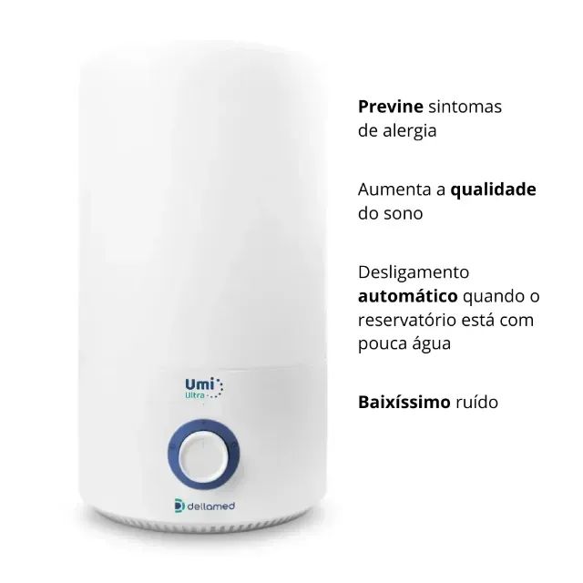 Combo 2 Umidificador Ultrassônico 4,3 Litros Umi Ultra Dellamed Branco Bivolt - Foto 3