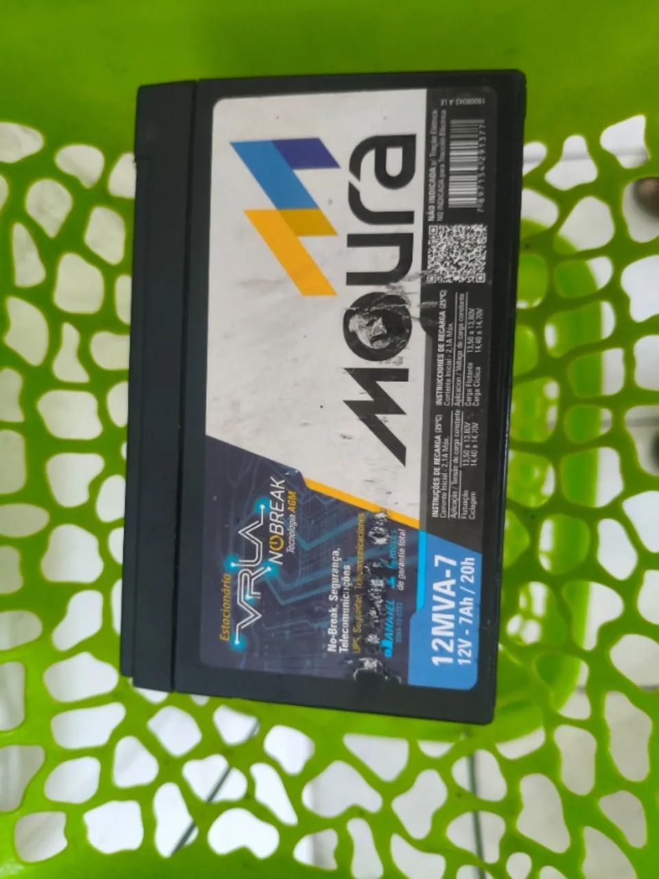 Esta é uma bateria Moura VRLA Estacionária, modelo 12MVA-7.  OLX OLX  +1 Ela é projetada p - Foto 3