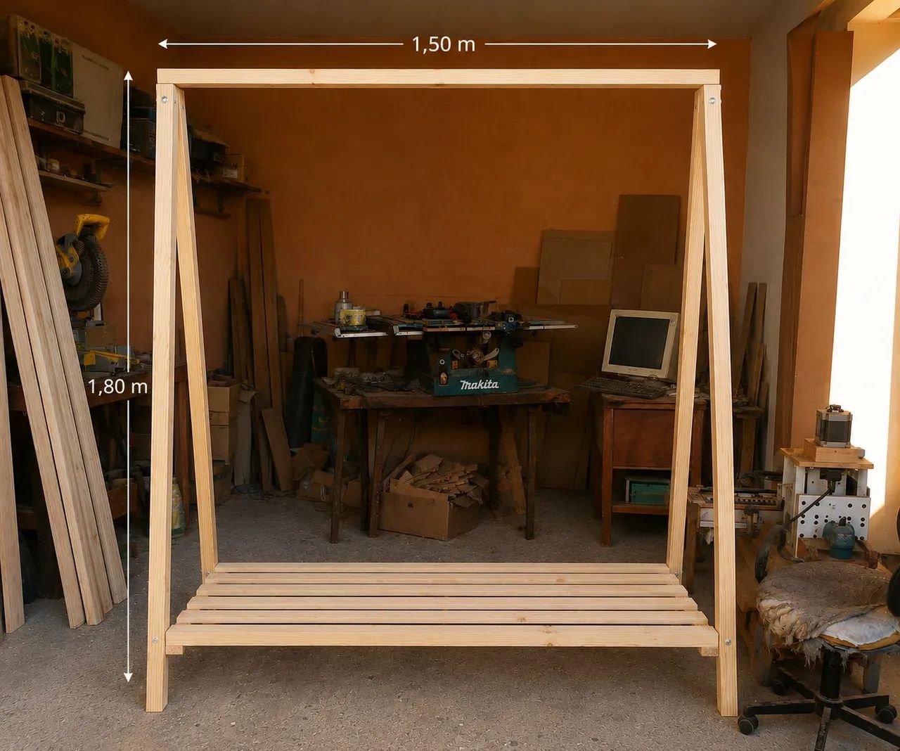 Estante arara de MDF 