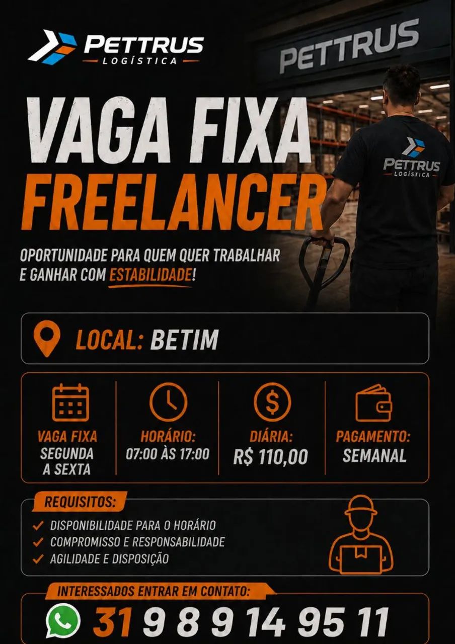 Vaga ajudante carga e descarga