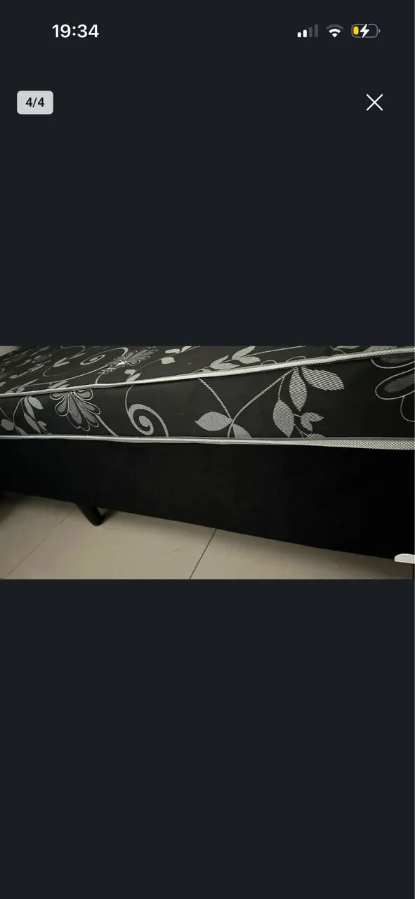 Cama de solteiro box com colchão integrado + 1 colchão 