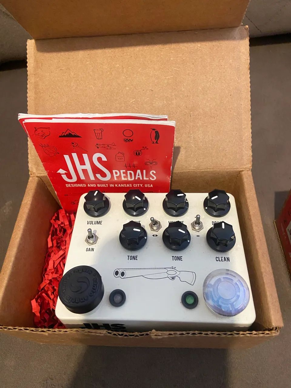 Pedal Jhs Double Barrel V4 Overdrive + Jhs Red Remote