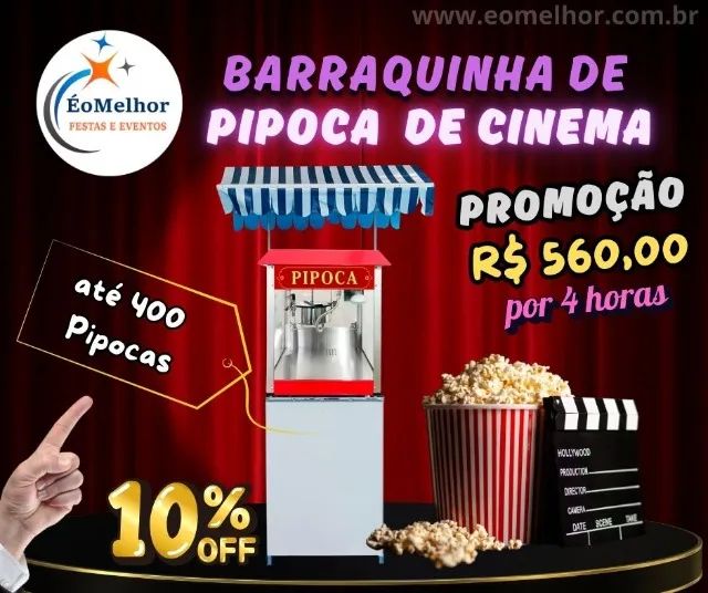 Barraquinha de Pipoca e Algodão Doce - www.eomelhor.com.br