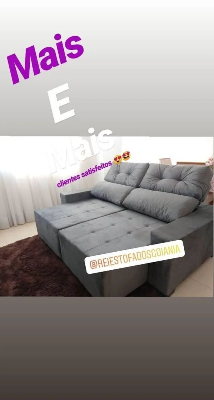 Sofá retrátil e reclinável 