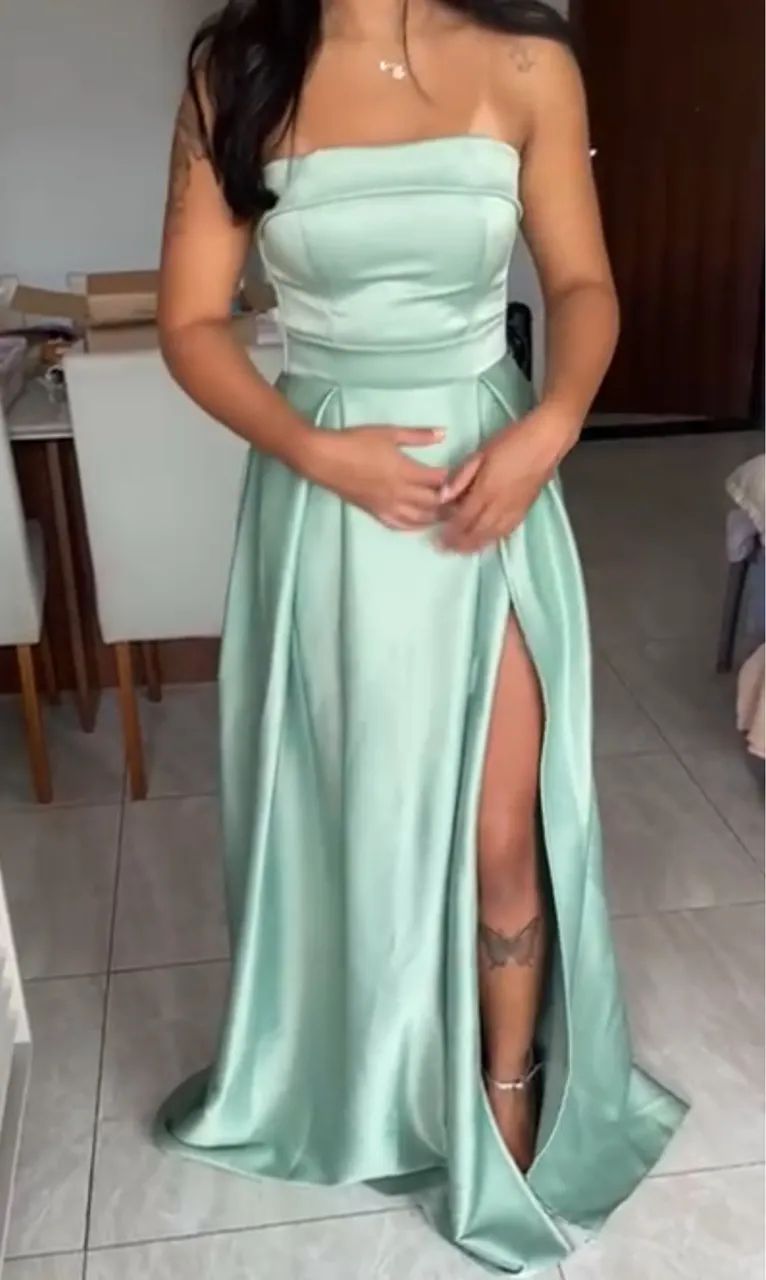 Vestido de festa cor menta - Foto 3