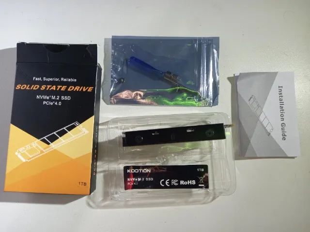 SSD NVMe M2 PCIE 4.0x4 1TB KOOTION 7000MB/S compatível com PS5 - Foto 2