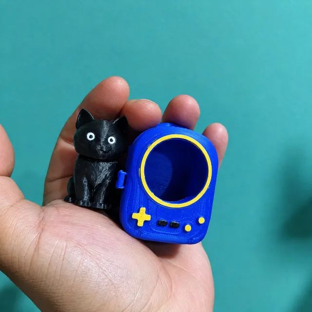 Chaveiro Colecionável Gato na Mochila Impresso em 3D - Foto 5