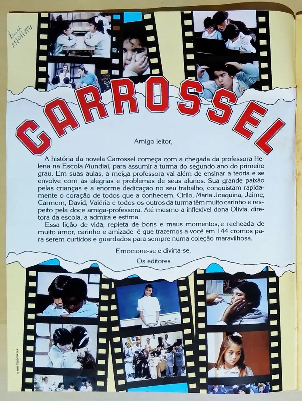 Álbum de figurinhas Carrossel 1991 - COMPLETO - Foto 3