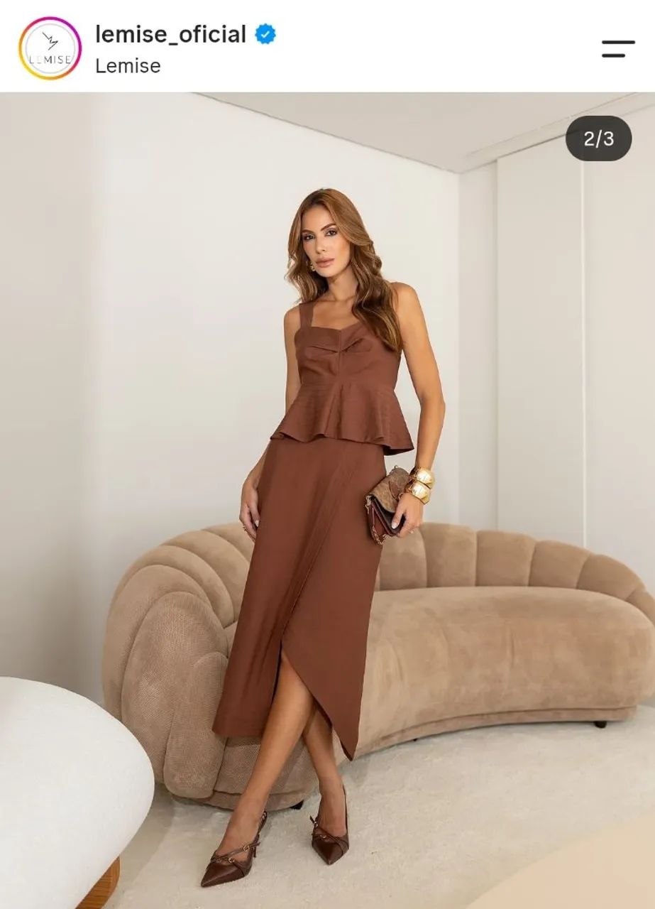 Conjunto feminino sofisticado boutique na cor rosa  - Foto 2