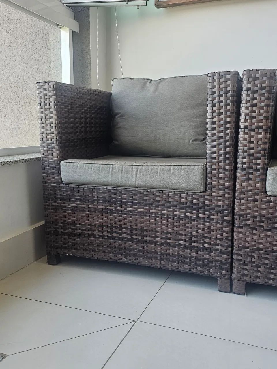 2 poltronas de fibra sintética Junco. Perfeito estado - Foto 3