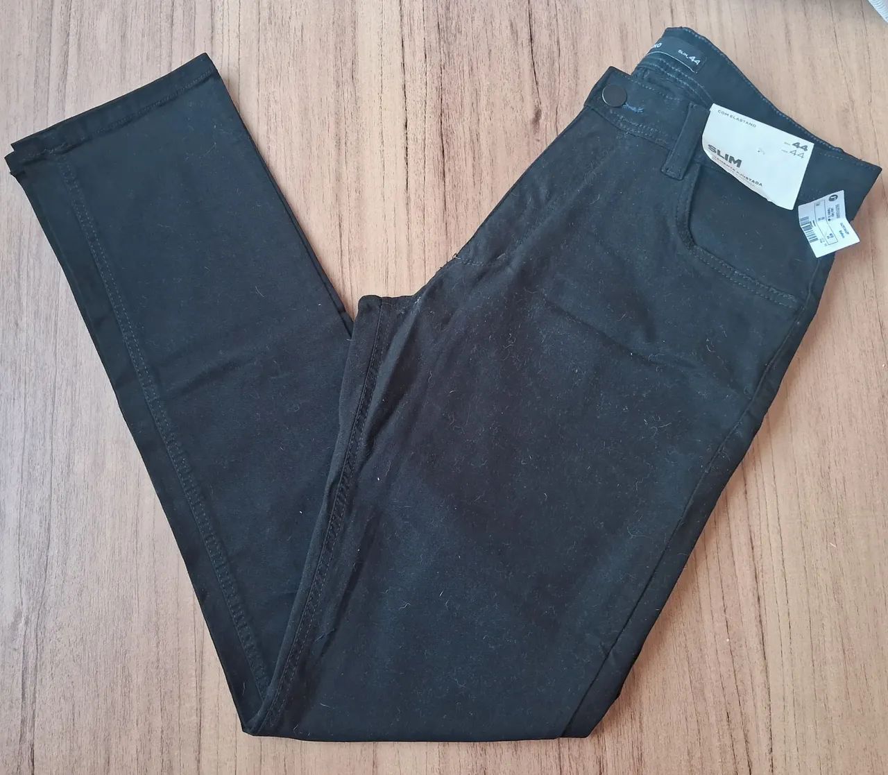 Calça de sarja masculina Renner preta