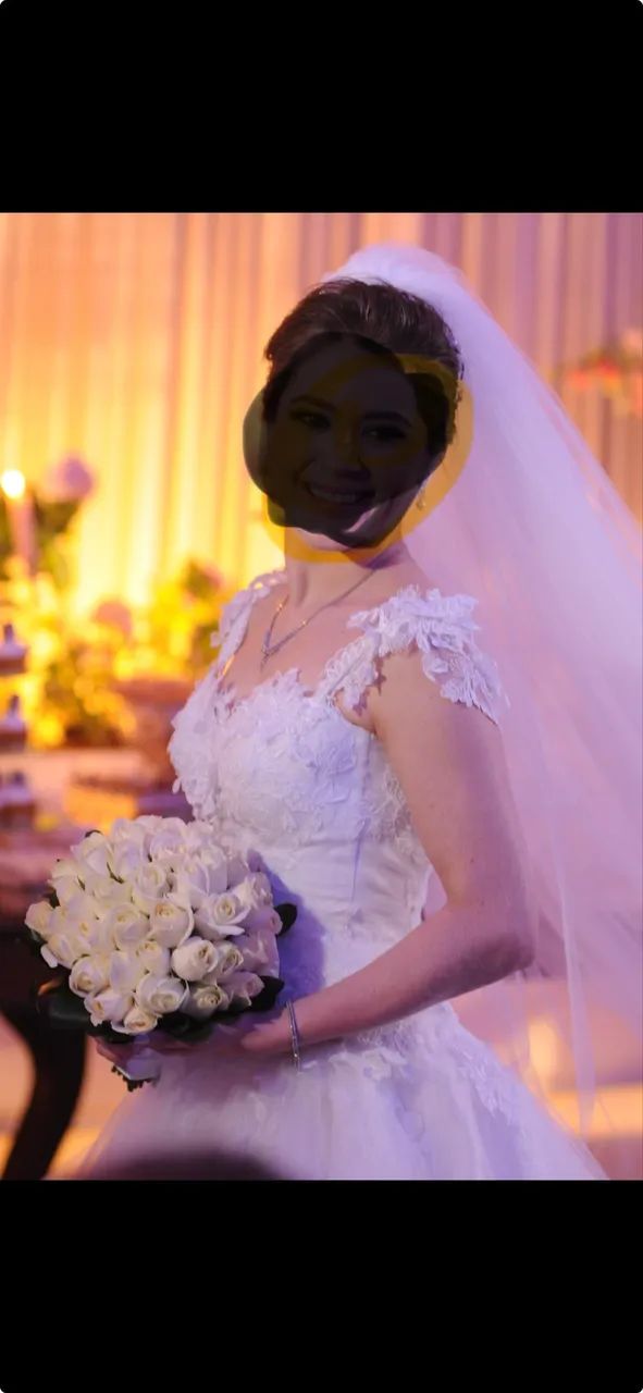 Vendo lindo vestido de noiva - renda  - Foto 3