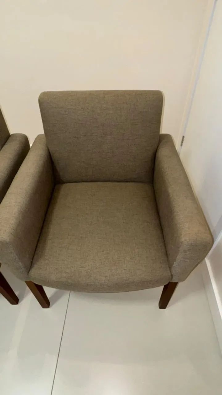 Poltrona Tok&Stok em linho marrom - Foto 3