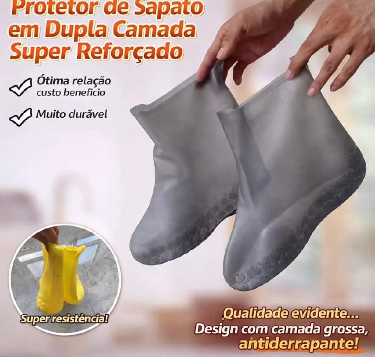 Capa de chuva pra sapatos excelente qualidade e eficácia 