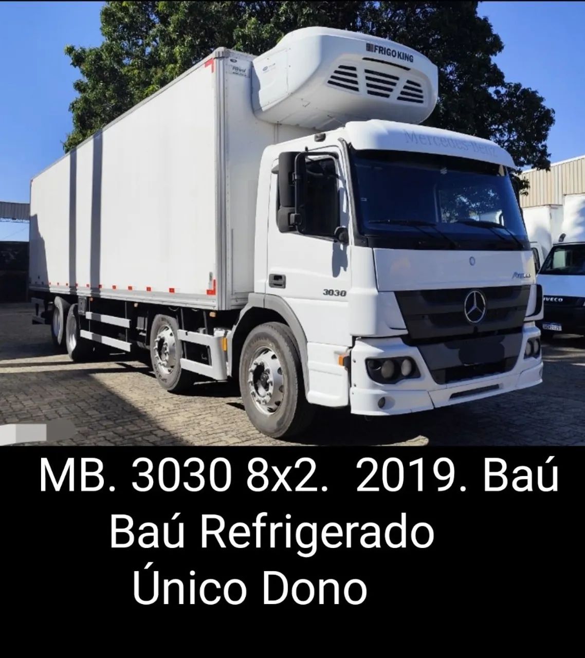 MB 3030 2019. 8x2. Baú Refrigerado 