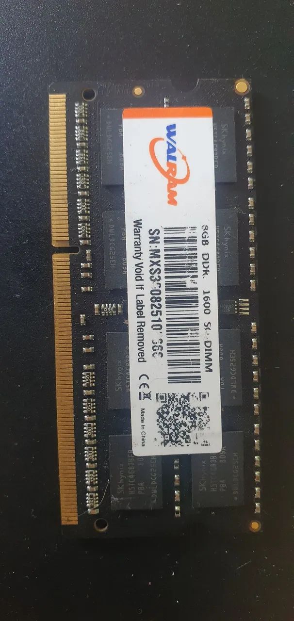 Memória RAM DDR3 8 gigas para notebook 