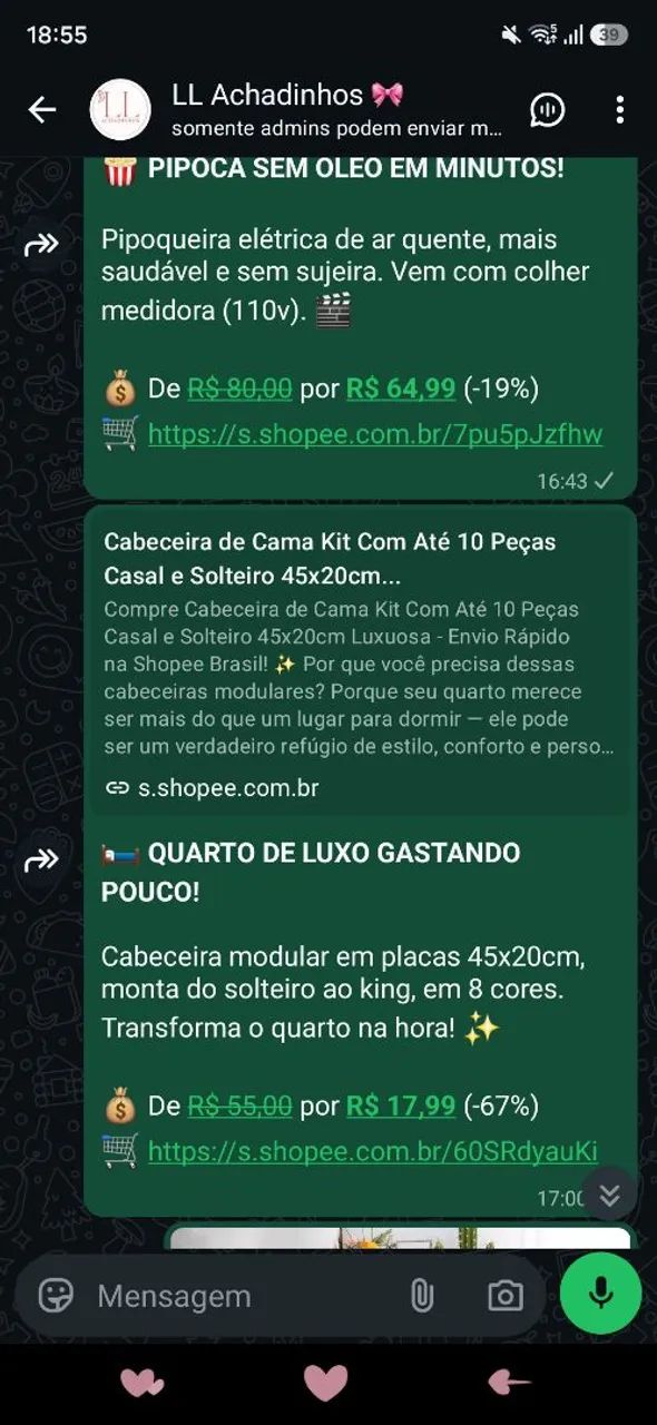 BOT para postagens em Grupos de Achadinhos 