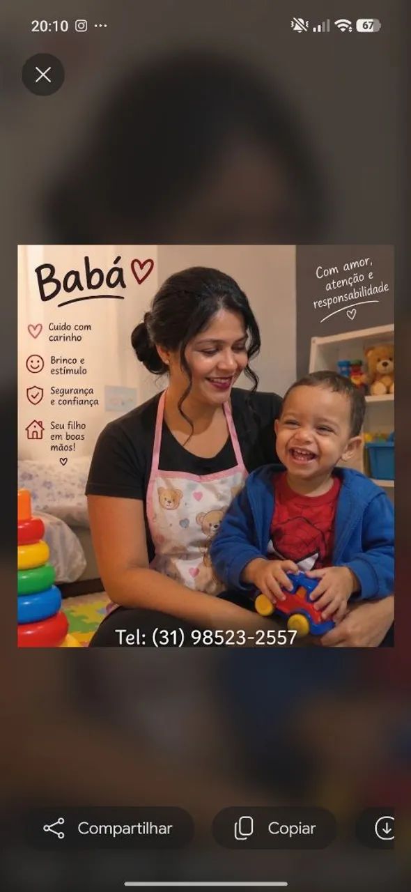 Babá região leste de BH 