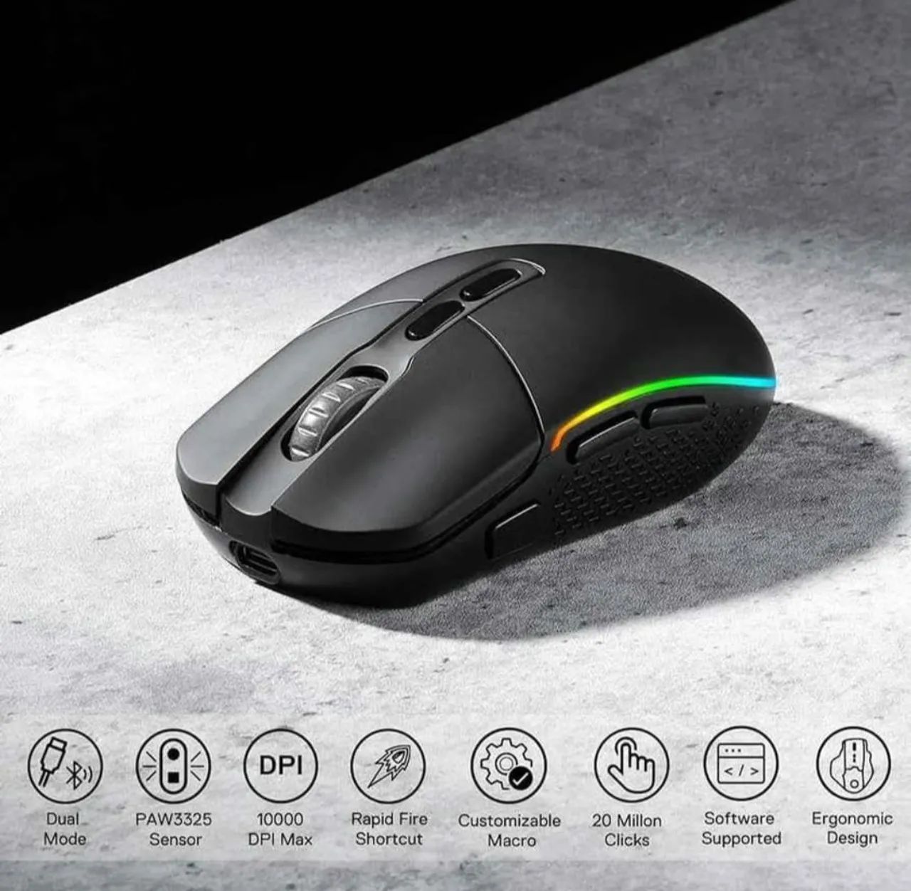 Mouse Redragon Invader Pro sem fio - Foto 3