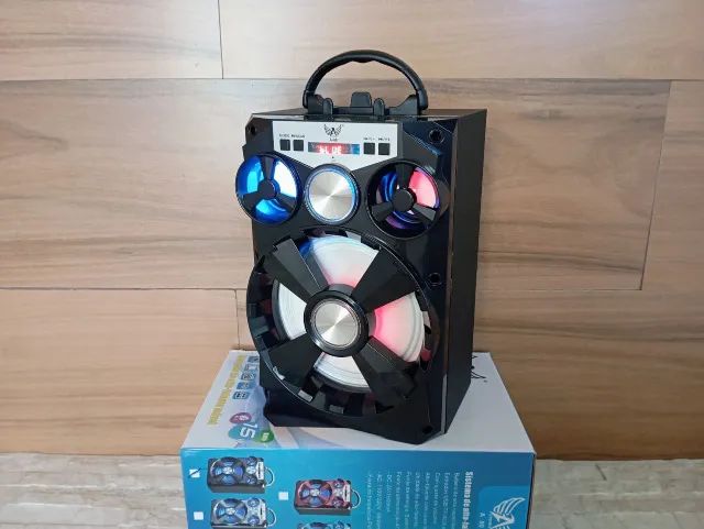 Caixa de Som 15w Bluetooth Muito Forte Recarregável com Led - Foto 4