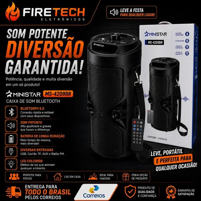 Caixa de Som Ministar MS-4209BR