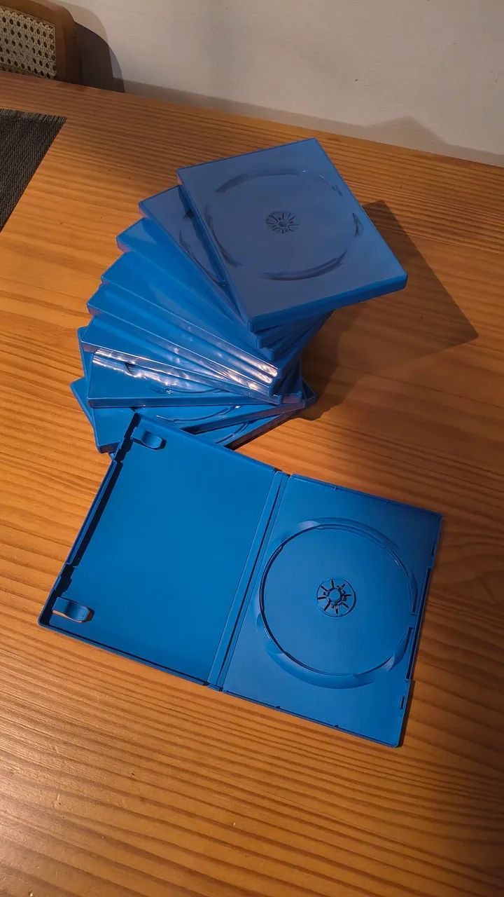 Capinhas plástica azul para filmes