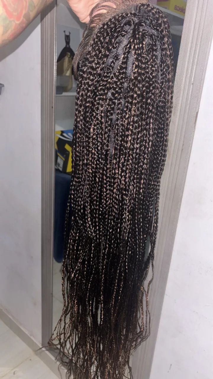 Lace de tranças 95 cm orelha a orelha com baby hair 