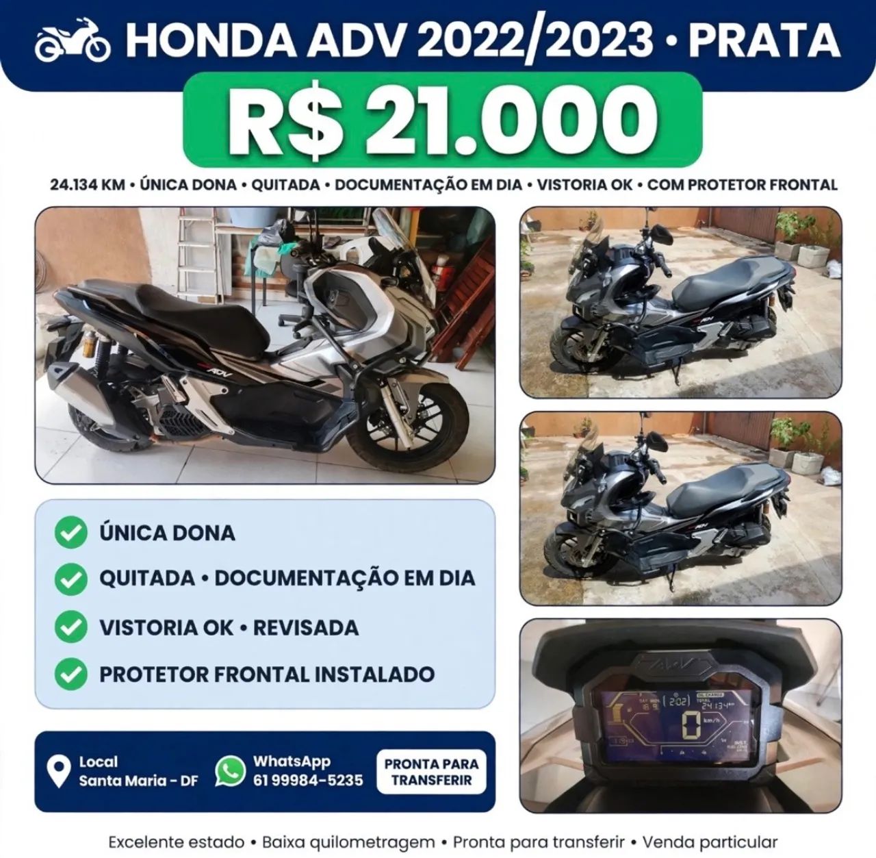 Honda ADV 2022 Prata