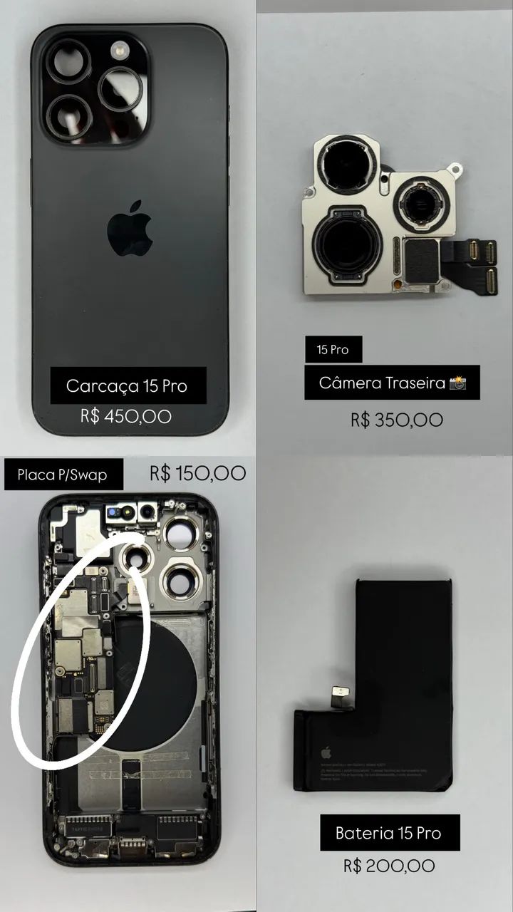 PEÇAS IPHONE 15 PRO  - Foto 2