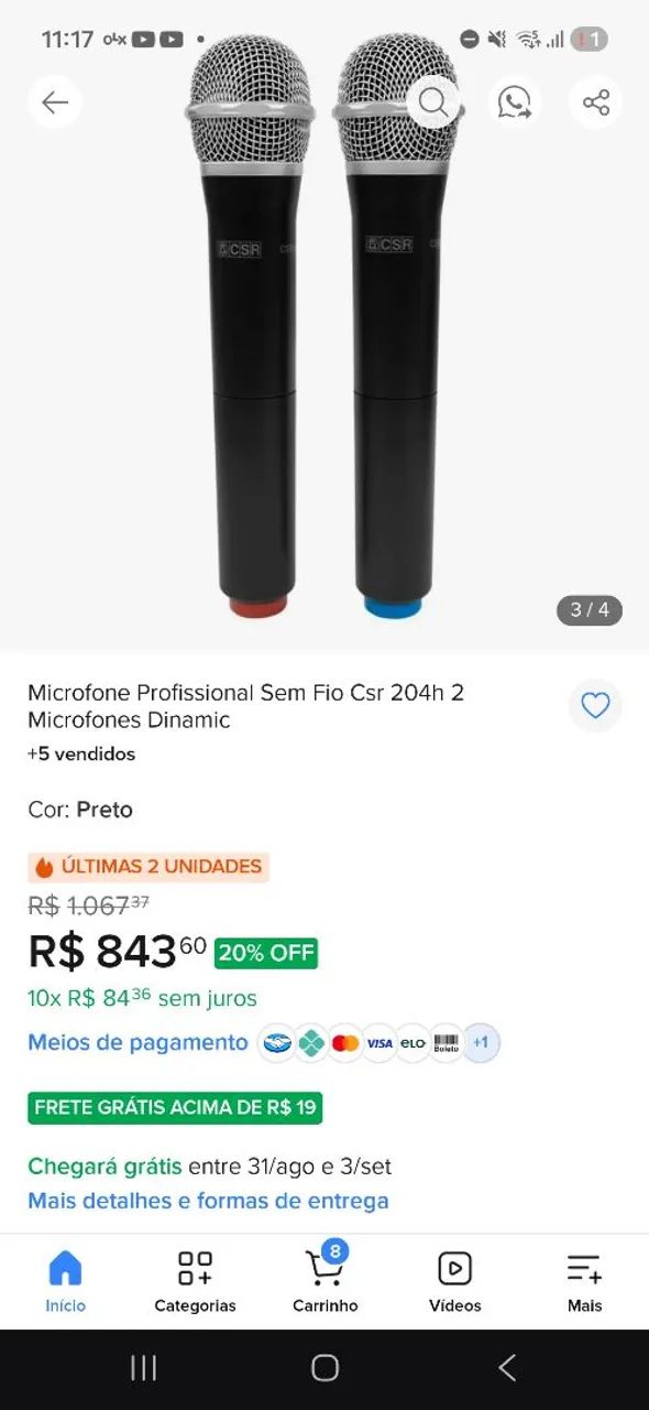 Microfone sem fio CSR - Foto 4