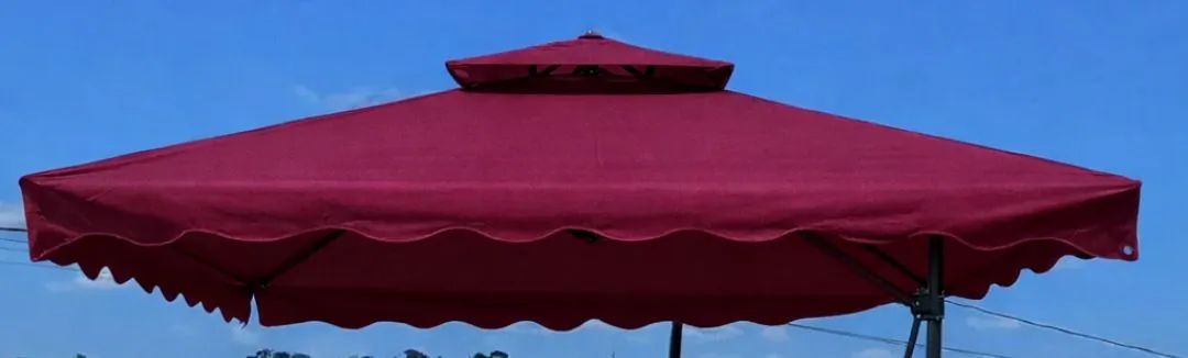 Guarda sol umbrelone 2.5m ou 2.2m vinho ,branco marrom e verde  - Foto 4
