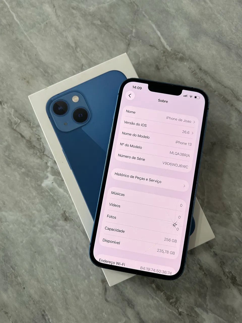 iPhone 13 256GB TELA TRINCADA NÃO INTERFERE COM CAIXA E CARREGADOR - Foto 4