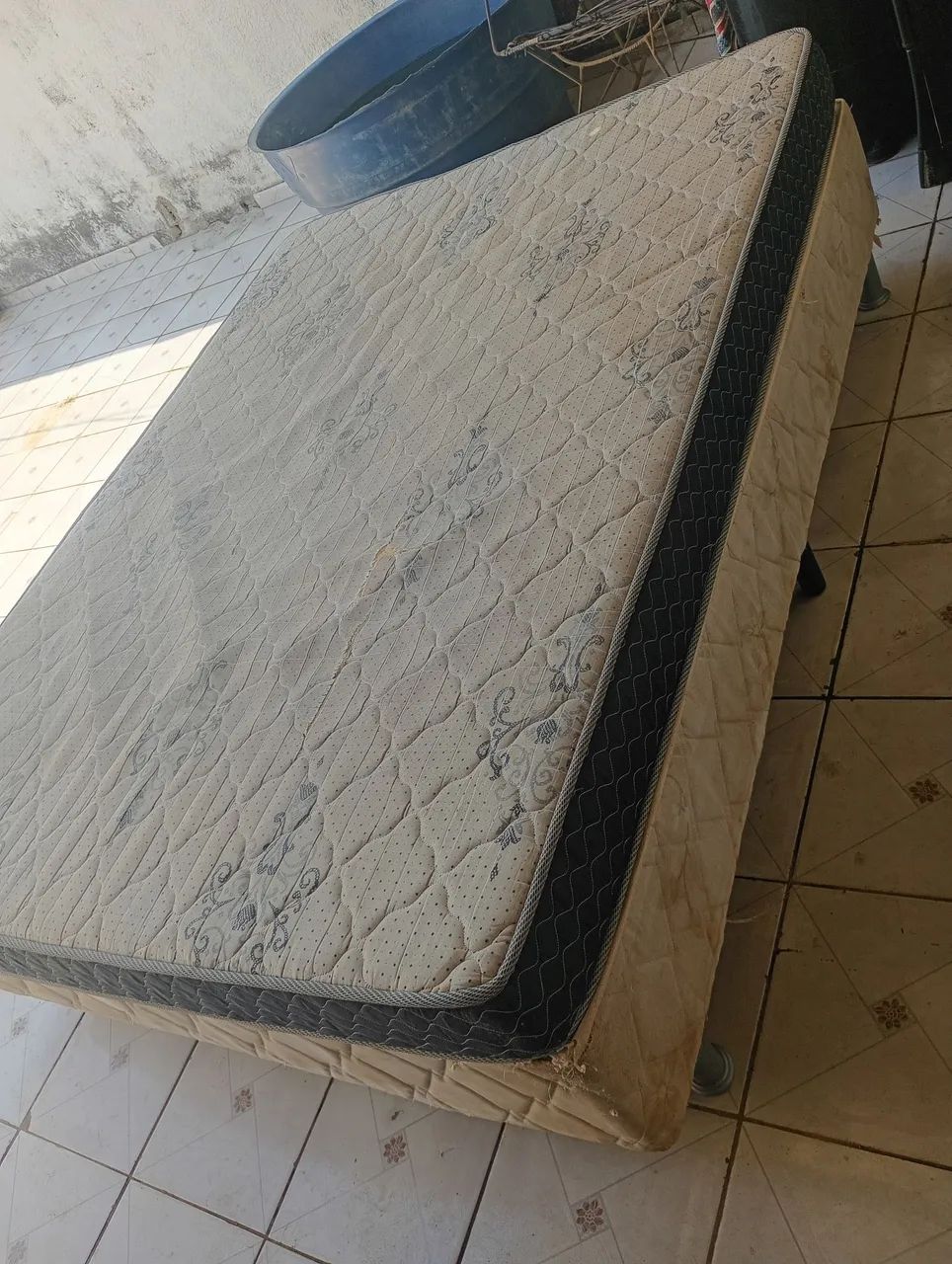 Cama box casal colchão de espuma 