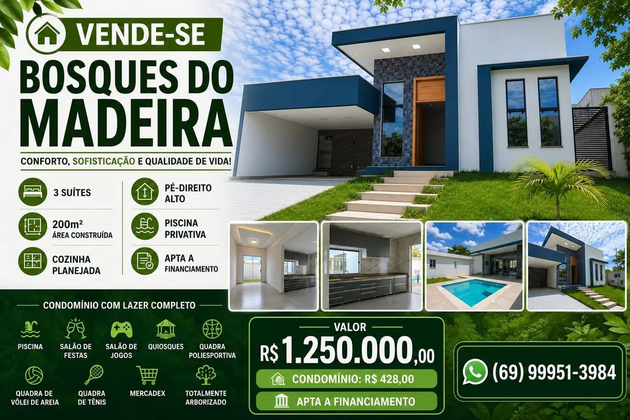 OPORTUNIDADE!! IMÓVEL NOVO NO RESIDENCIAL BOSQUES DO MADEIRA 