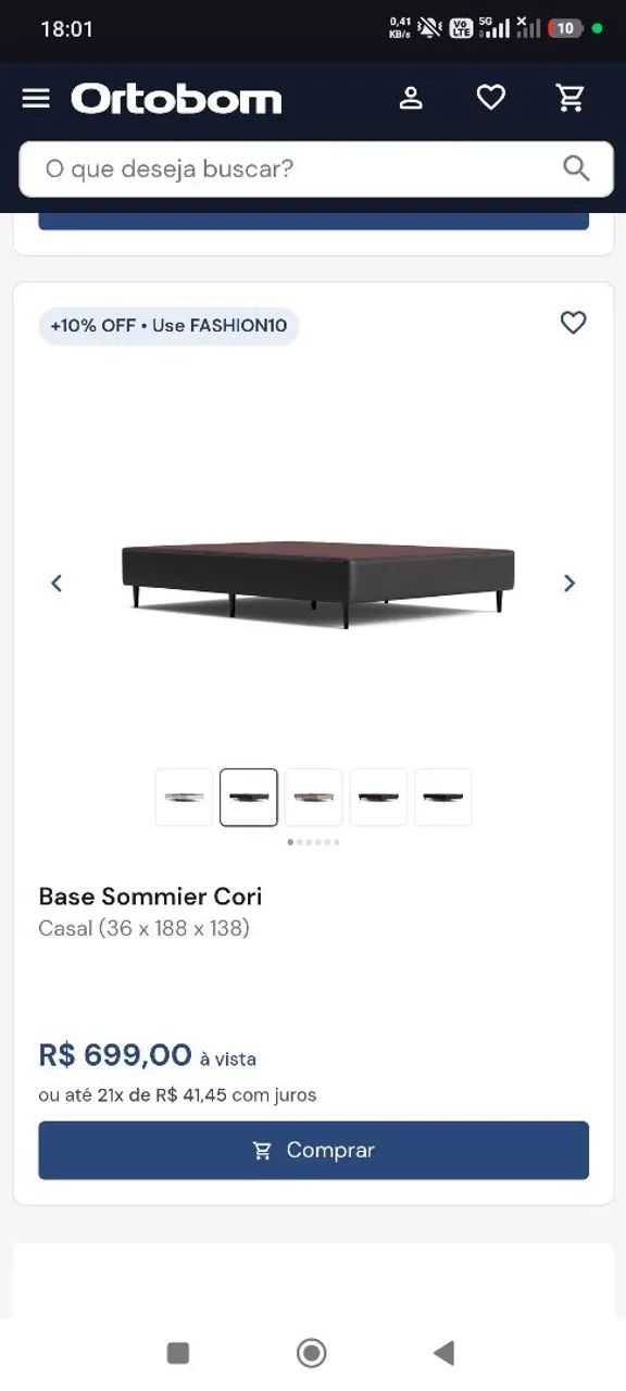 Base cama box casal ORTOBOM 
