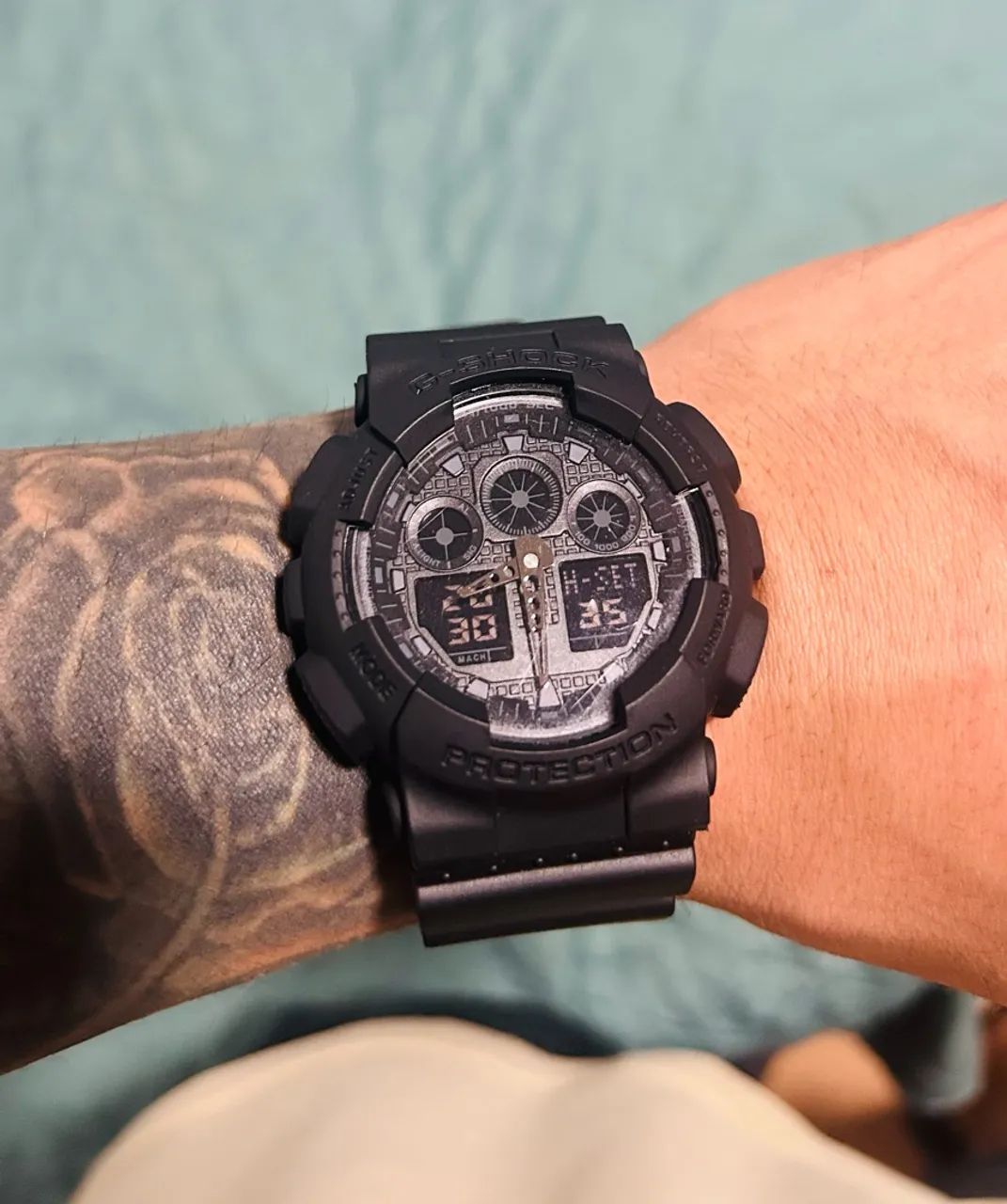 Relógio Casio G-Shock GA-100 Preto (Blackout) - Excelente Estado