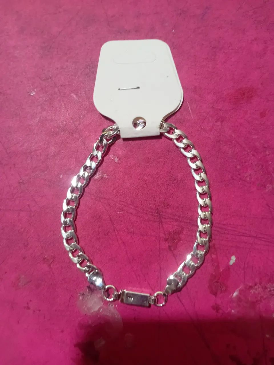 Pulseira masculina de prata P925 de 6mm*nova*!