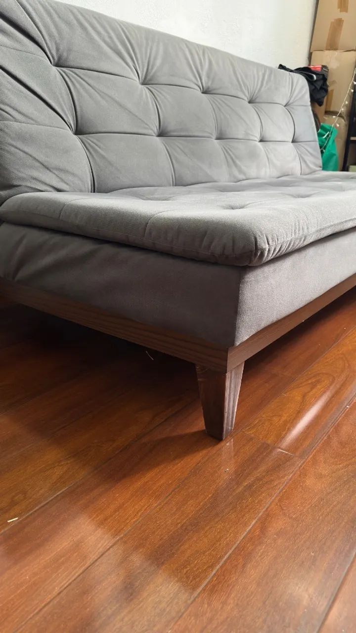 Sofá-Cama 3 Lugares Casal (Mobly) - Muito Conservado!
