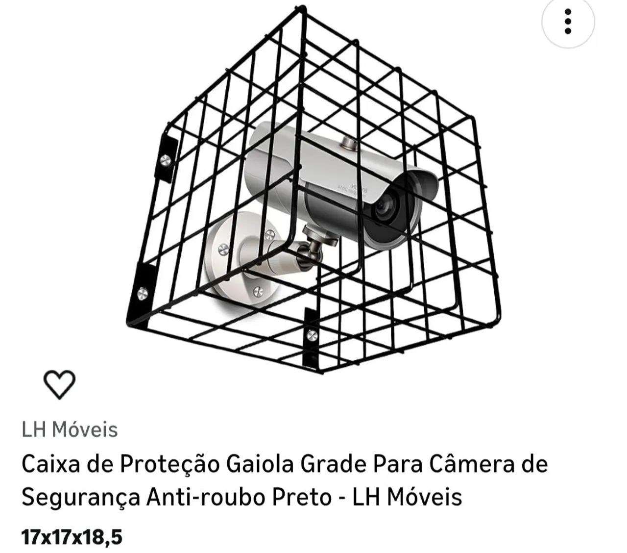 1 Grade de proteção para câmera e 2 caixas de passagem Intelbras.  