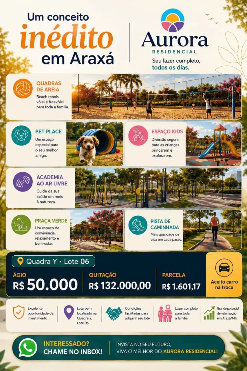 VENDO ÁGIO DE TERRENO - AURORA RESIDENCIAL | ARAXÁ/MG - Foto 2