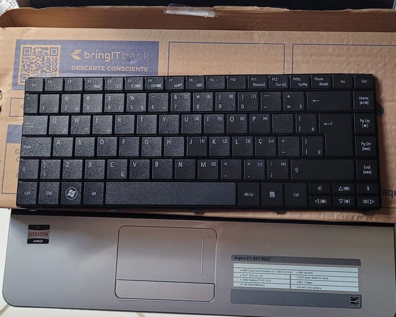 Teclado notebook acer modelo Aspire E1-421-0622 - Foto 3