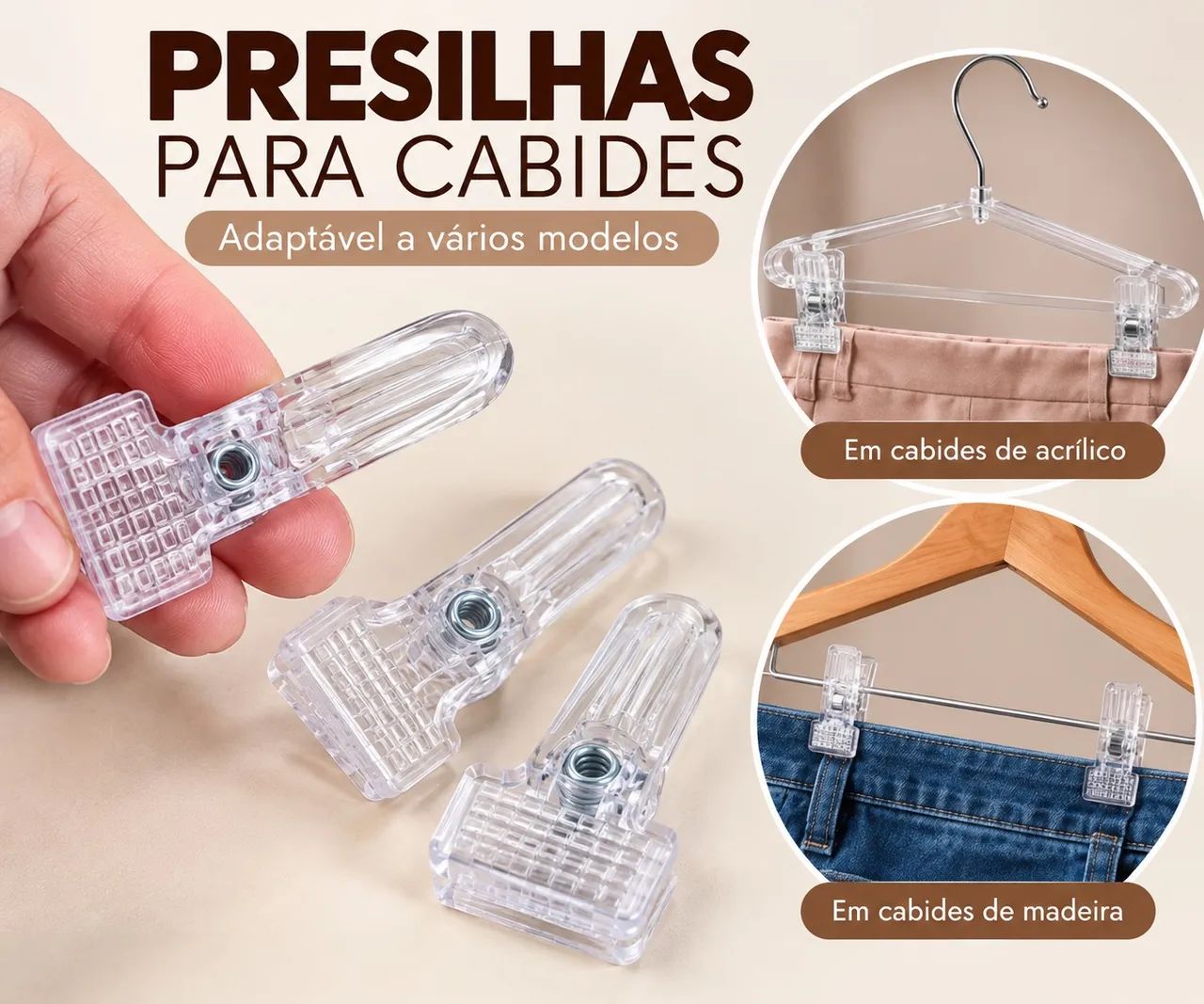 Presilhas para Cabides de Roupas - R$ 1,00 a Unidade