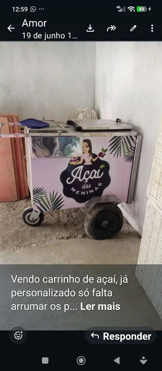 Carrinho de Açaí Personalizado 