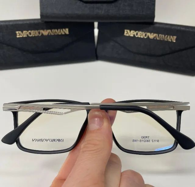 Armação Empório Armani black silver resistente e confortável nova style  - Foto 4