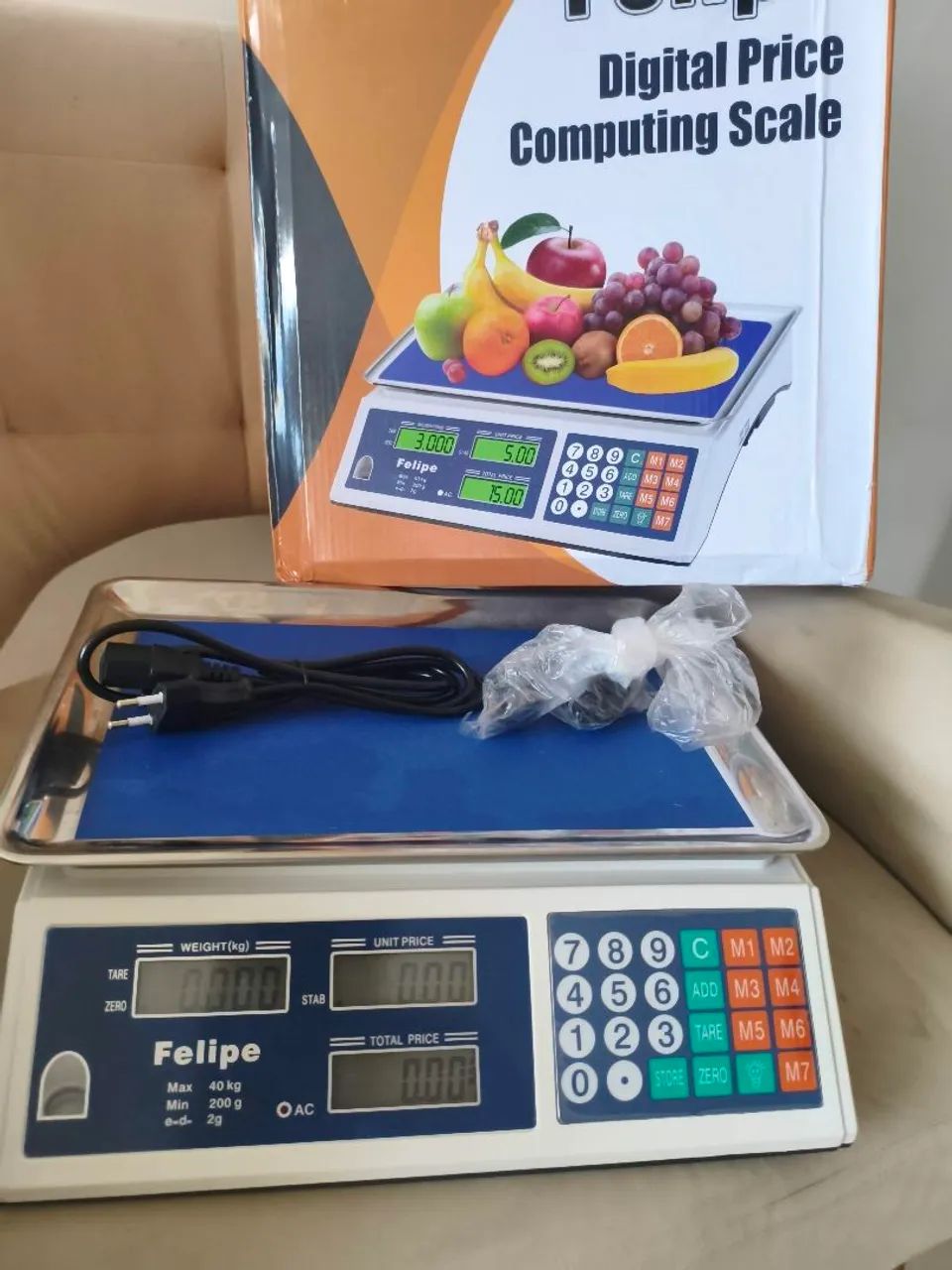 Balança eletrônica azul 40 kg Fillph - Foto 2